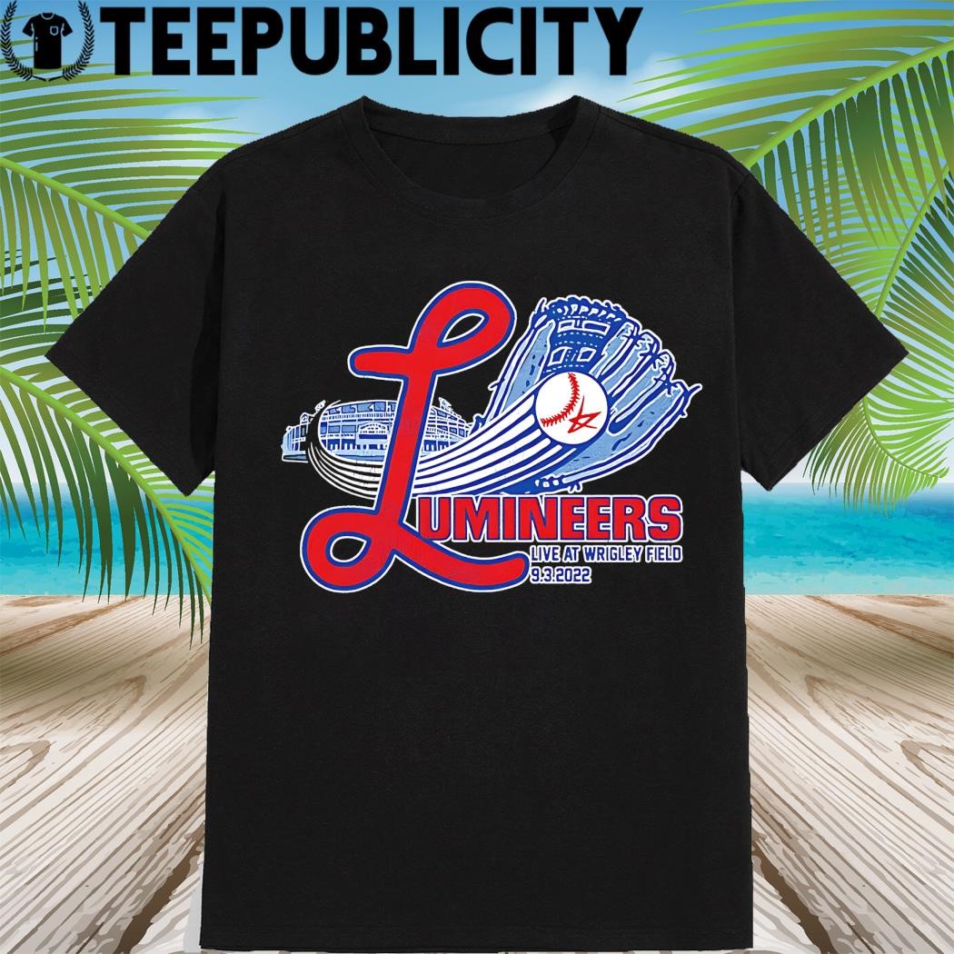 The Lumineers live at Wrigley Field 2022 logo tee shirt